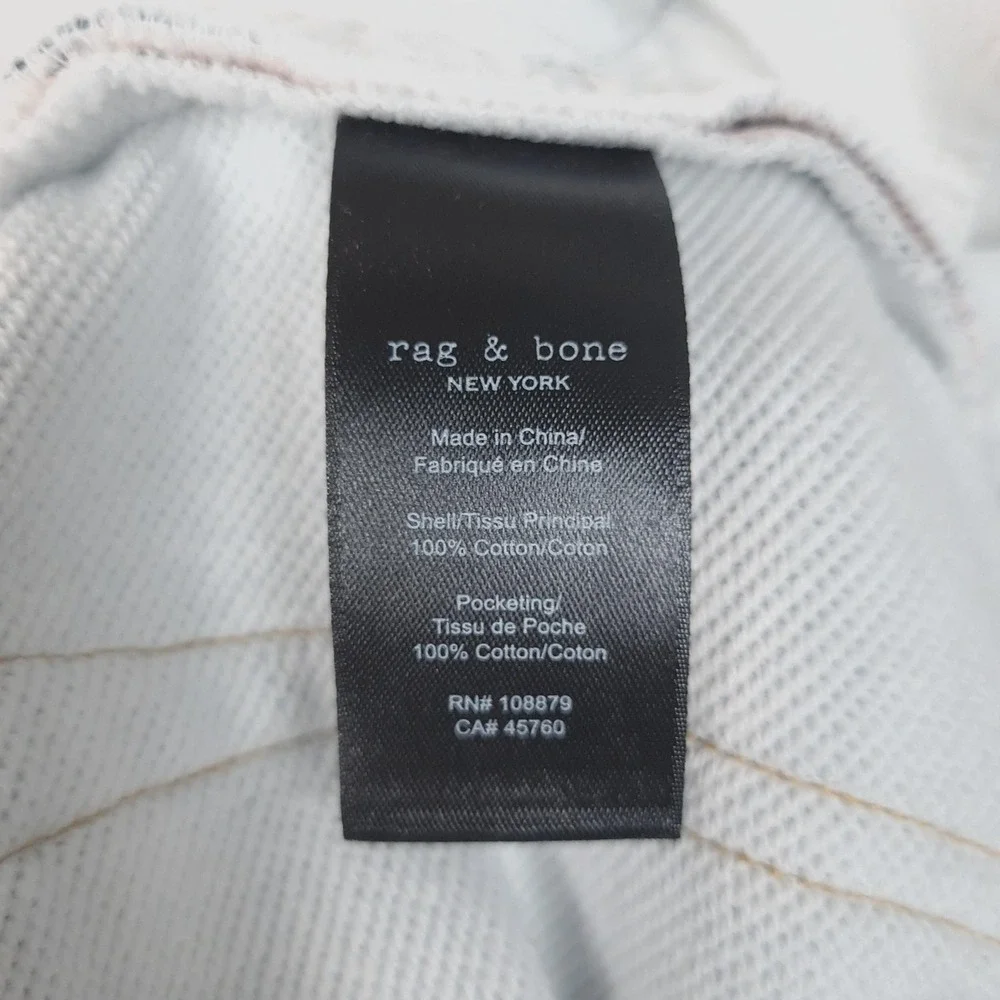 Rag & Bone Miramar Pants Mens 33 Blue Fit 4 Straight Cotton Terry